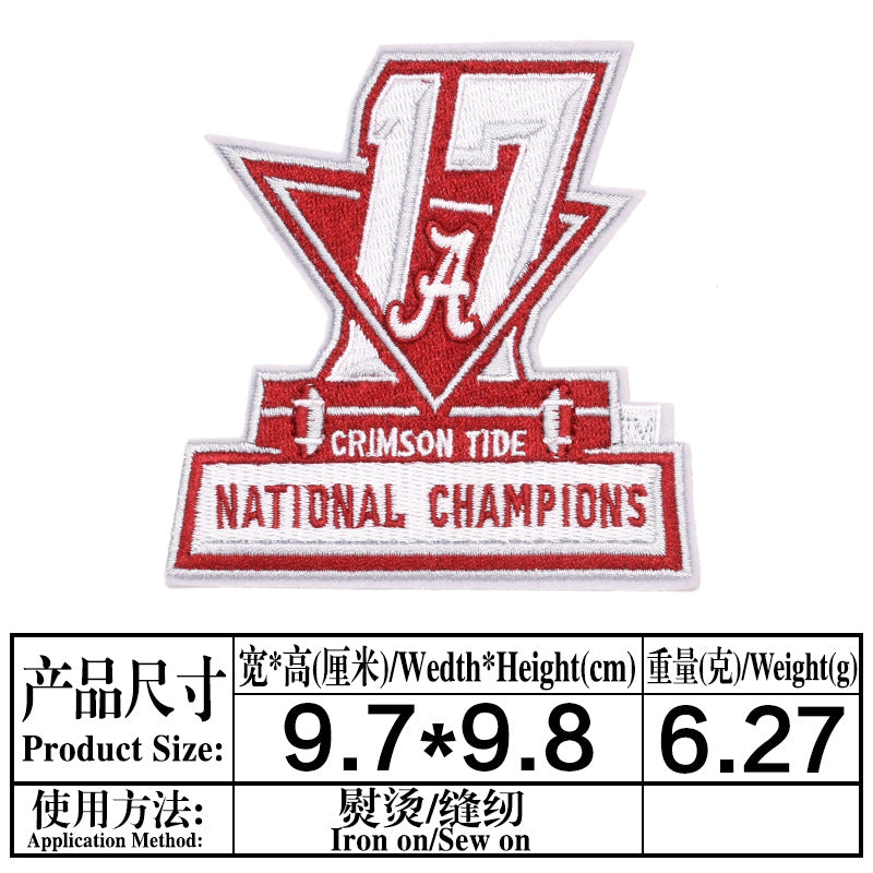 Wholesale Patch Cloth Sticker Baseball Team Round LetterSticker